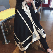  High-end cashmere scarf womens winter Korean version of the wild office air-conditioned room spring and autumn shawl external dual-use cloak trend