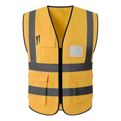Áo phản quang an toàn áo tùy chỉnh in logo xây dựng áo lưới thoáng khí giao thông kích thước lớn quần áo huỳnh quang bảo vệ áo ghi lê phản quang 