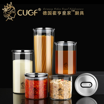 German CUGF glass jar storage bottle with lid exhaust coffee can Kitchen household food tea jar sealed can