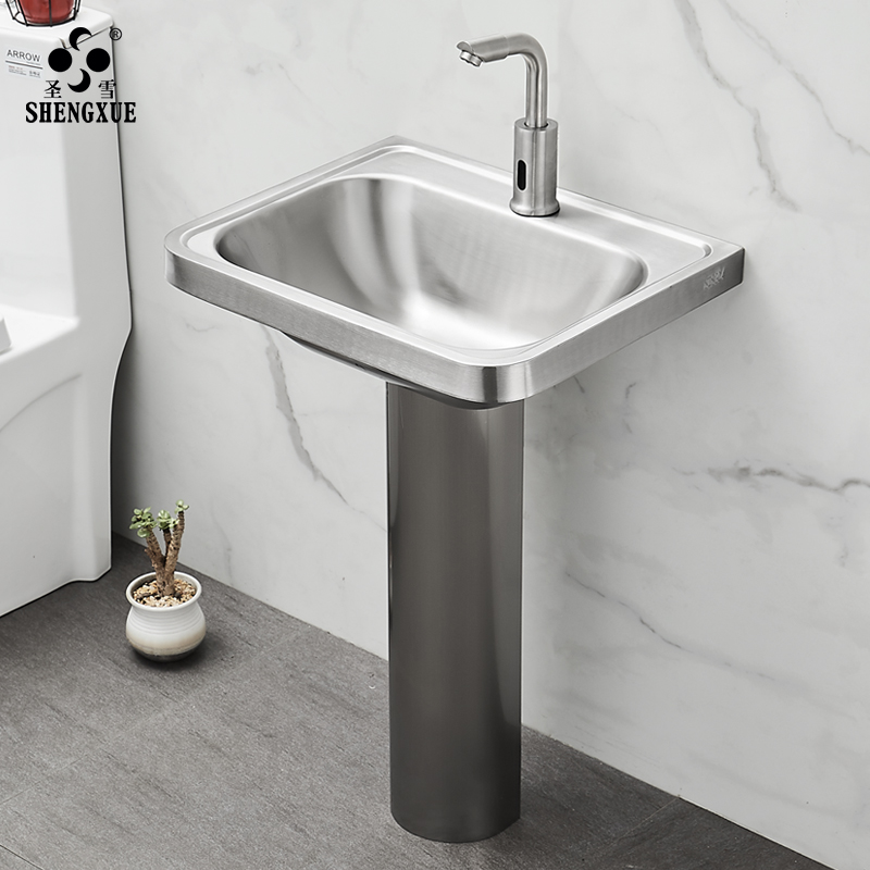 304 stainless steel floor-standing washbasin bathroom washbasin outdoor outdoor column type washbasin basin