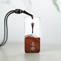 Deciduous tooth pendant fetal hair preservation baby fetal hair souvenir Wushi brand customized childrens tooth necklace fetal hair pendant