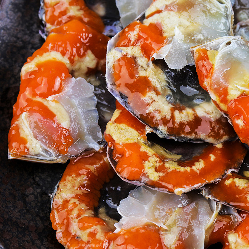Pike crab whole crab cover Ningbo Zhoushan specialty aquatic product stew crab red cream choking crab drunken crab salted crab pickled ready-to-eat canned