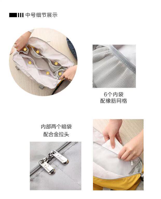 Túi du lịch gấp nhẹ có thể được đặt xe đẩy trường hợp túi du lịch ngắn túi hành lý xách tay túi lớn tập thể dục - Vali du lịch vali doanh nhân