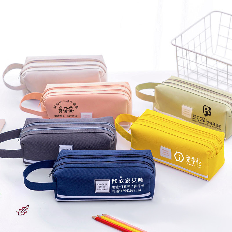 Primary school children's school season Children's hand pen bags can be printed with text admissions activities small gift opening advertising giveaway