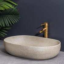 New 2023 washbasin courtyard balcony ceramic Chinese countertop basin retro washbasin retro style bathroom countertop