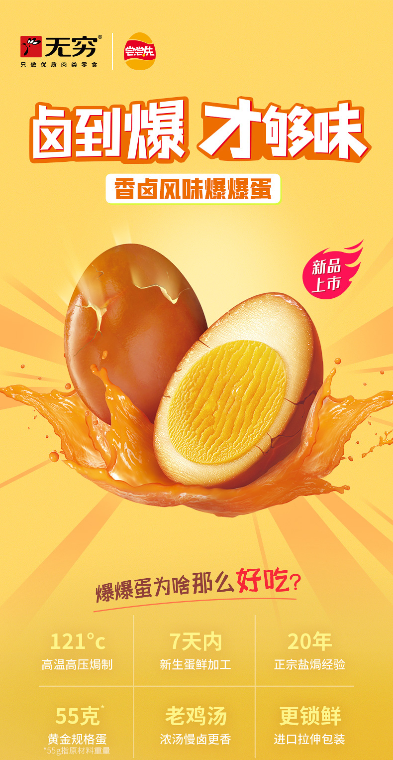 无穷 先盐焗鸡蛋爆爆蛋300g 图1