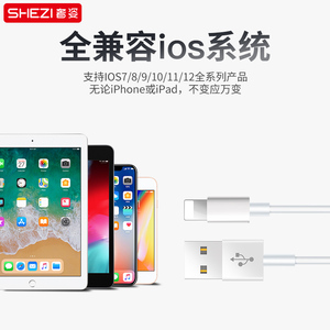 奢姿苹果数据线iphone6充电线器X手机6S/7/8Plus加长闪充SP正品XR