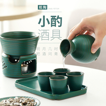 Susu creative ceramic sake wine set household White wine warm jug Japanese wine set set wine cup wine cup wine dispenser