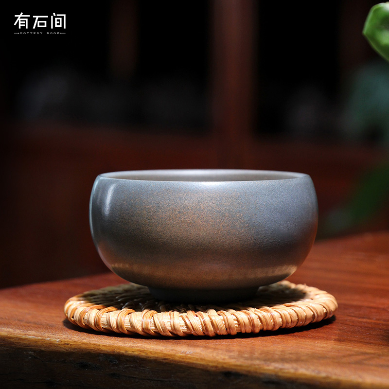 Guangxi Qinzhou Nixing pottery teacup master cup pure handmade ceramic small teacup 6 cups Nixing pottery tea set