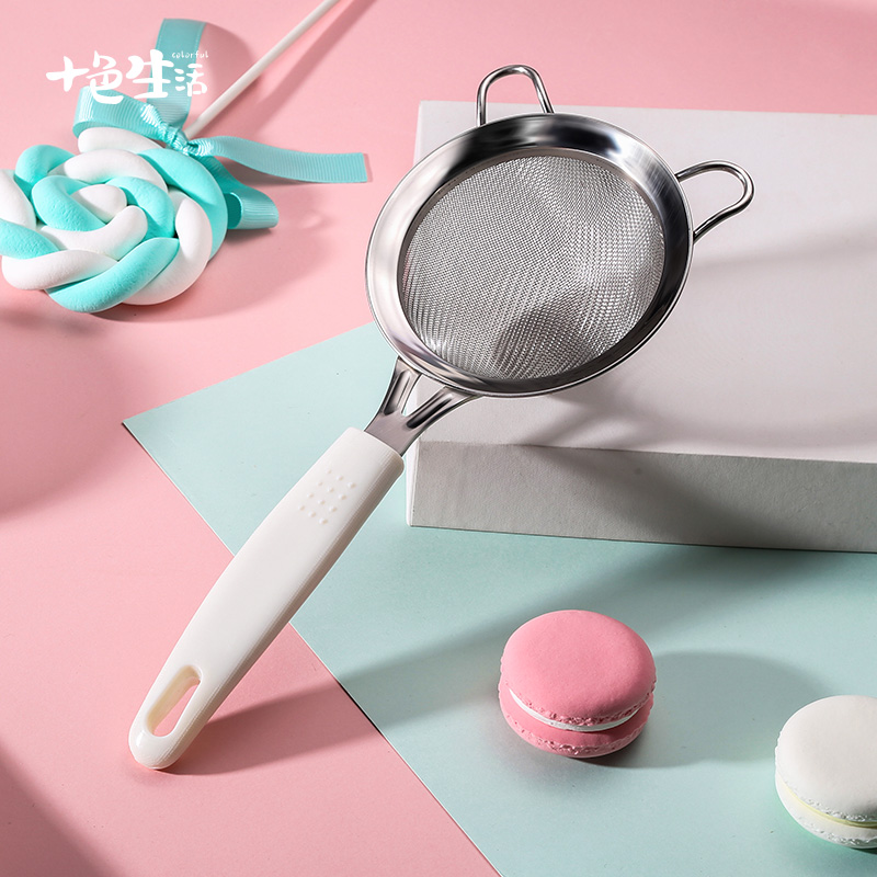Baking Tool 304 Stainless Steel Handheld Flour Screen Ultra-fine Mesh Filter Screen Home Flour Sugar Powder Sieve Sieves