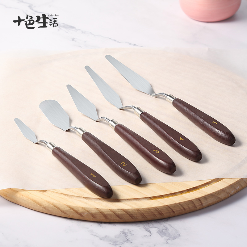 Cake Framed icing Icing Cream Small Trowel Chocolate Scraper Raking Machine Baking Tool kit Home 5 pieces