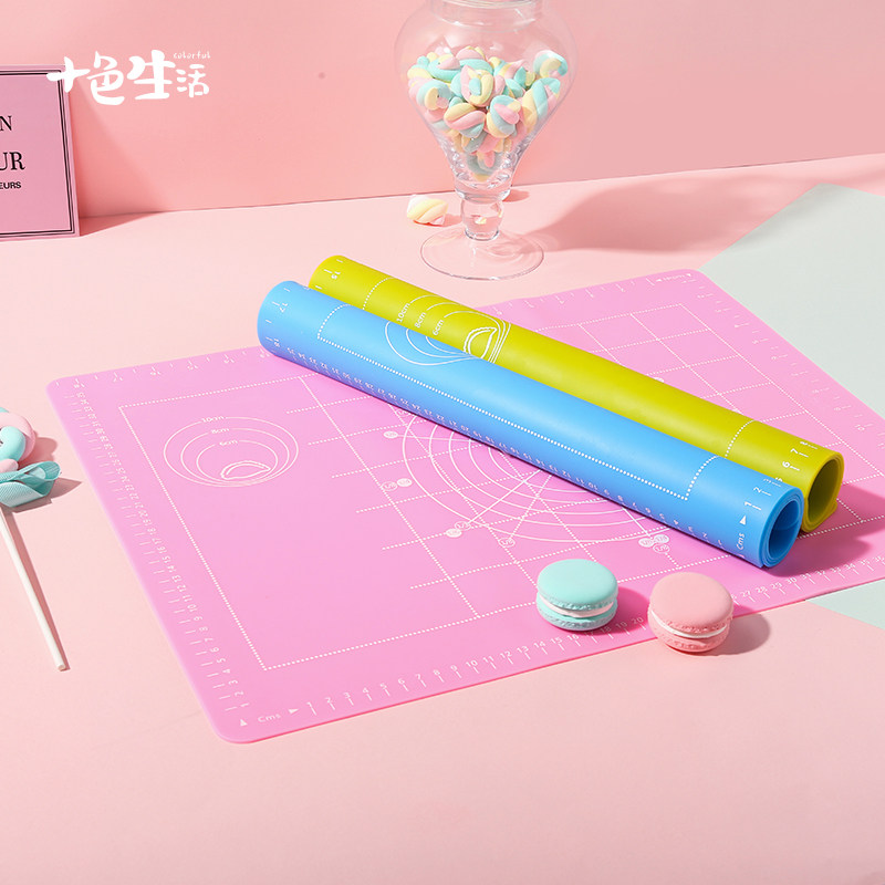 LARGE NUMBER WITH SCALE SILICONE MAT BAKING MAT HIGH TEMPERATURE ANTI-SLIP KNEAD MAT CASE PLATE NONSTICK ANTI SLIP INTO THE OVEN