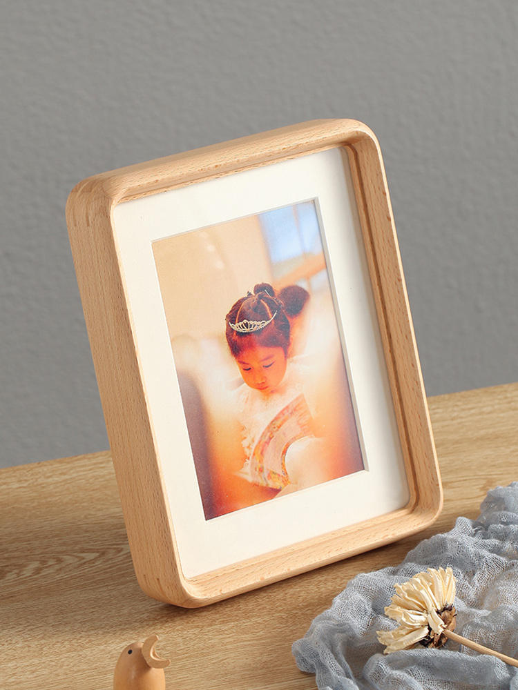 8-inch photo frame table solid wood picture frame mounted beech a4 image frame hanging wall 10 7-inch photo frame custom to map custom
