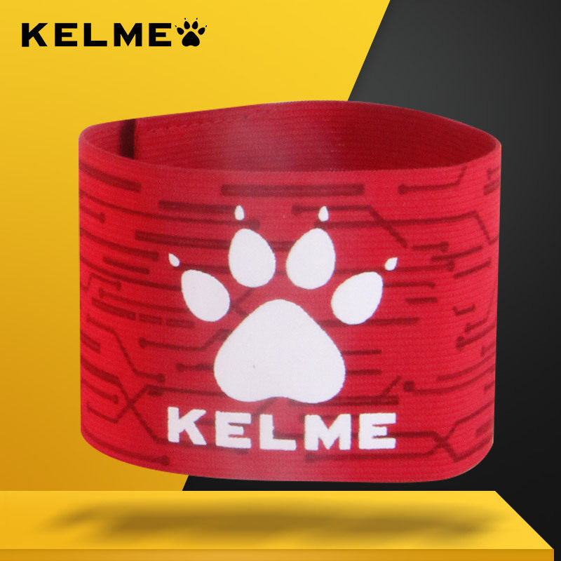 KELME Carme Soccer Captain Armband Soccer Match Wrap Strap Pasted Armband Elastic Anti-Slip Strap