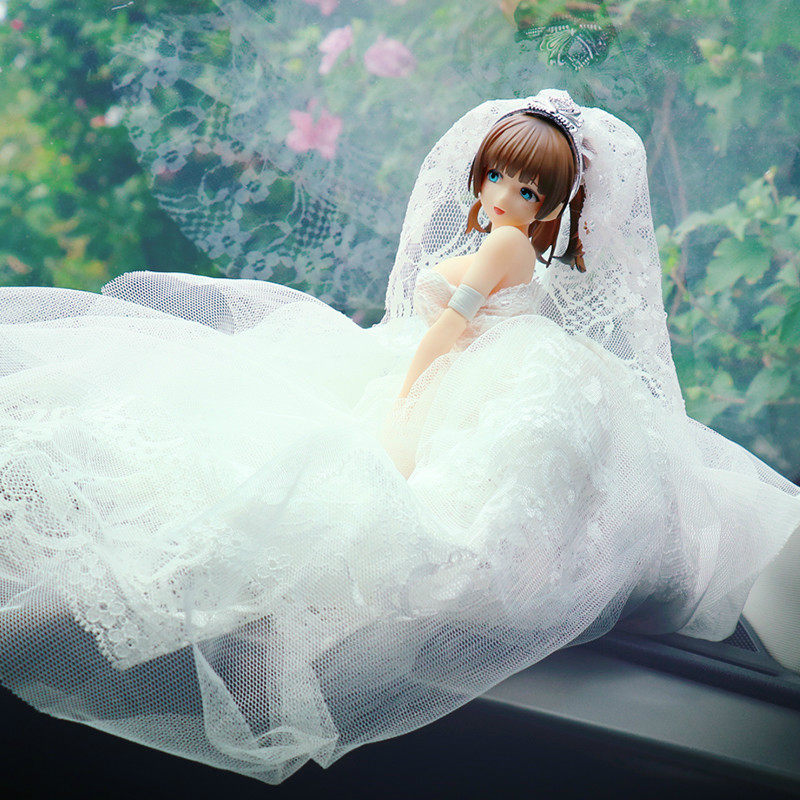 Caressing Model Wedding Dress Beauty Teen Cartoon Beauty of Peripheral Sisal Sword Road Girl Kneeling and On-board Host Shell Model Pendulum