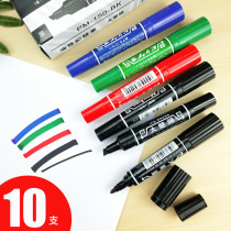 Big double head oily marker pen POP special black wholesale express logistics Hook Pen Waterproof thick head large capacity large head ink mark pen mark mark mark pen is not easy to fade 6MM