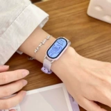 Кремовый медведь Подходит для Xiaomi Mi Band 10 ремешок для часов нового стиля 9 летняя замена 8 силиконовый 7 браслет 6 керамическая версия 5 прозрачный 4 защитный чехол 3NFC9 браслет для мальчиков и девочек креативный iboann