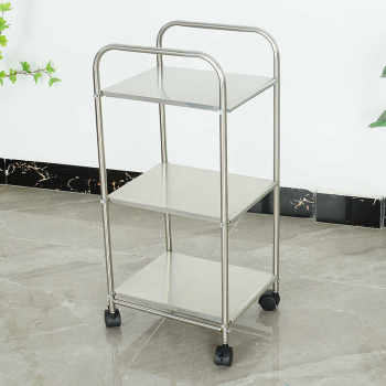 High-rise floor-standing living room with small edges of stainless steel