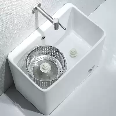 Yuan craftsman mop pool balcony foot control small household washing mop pool floor towing basin double drive floor standing