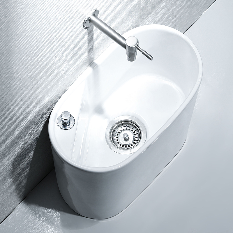 Yuanjiang mini small mop pool Ceramic powder room washing mop pool mop pool Balcony floor mop basin Household