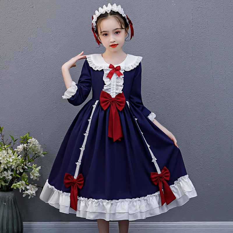 Original childrens lolita princess dress Genuine girls dress lolita dress Little girl puffy lolita skirt