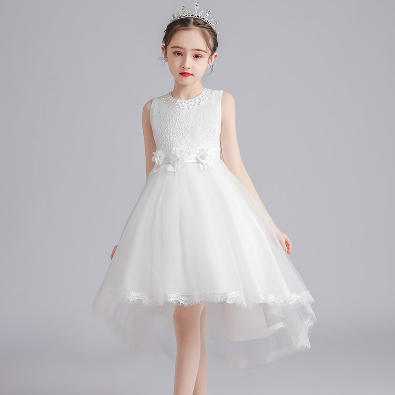 Flower Boy Gown Wedding Dress Tug Tail Fluffy Yarn Children Walking Show Piano For Birthday Girl Princess Dresses Dresses