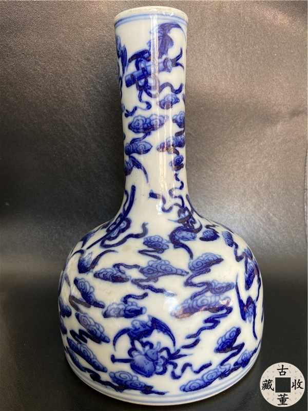 清代　青花花瓶　花器 景徳鎮花瓶 清朝同治 青花鳳牡紋瓶 : 中国貿易公司ctcオンライン