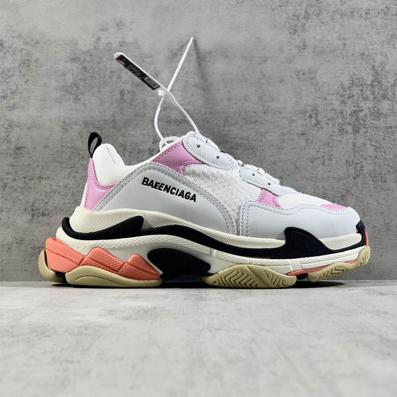 White Lightnew pattern Home B Daddy shoes GD Same triple s A generation Retro Make old thick Combined bottom increase lovers Grandpa shoes