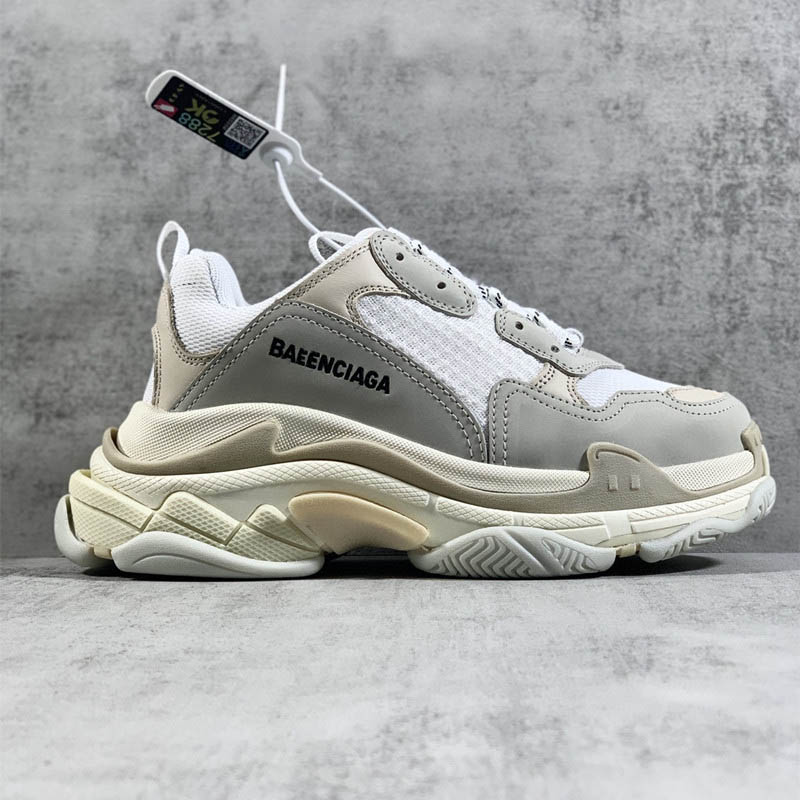 Whitenew pattern Home B Daddy shoes GD Same triple s A generation Retro Make old thick Combined bottom increase lovers Grandpa shoes