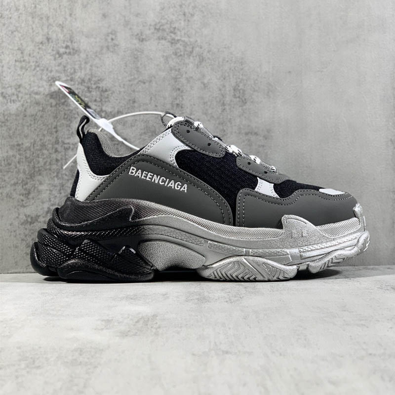 Black Greynew pattern Home B Daddy shoes GD Same triple s A generation Retro Make old thick Combined bottom increase lovers Grandpa shoes
