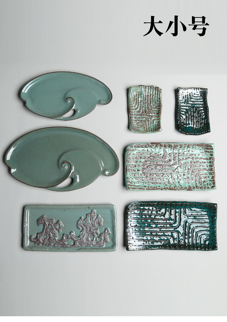 Ceramic square tap the creative move of bottom plate of the base size tray was elder brother up pot special product water pans
