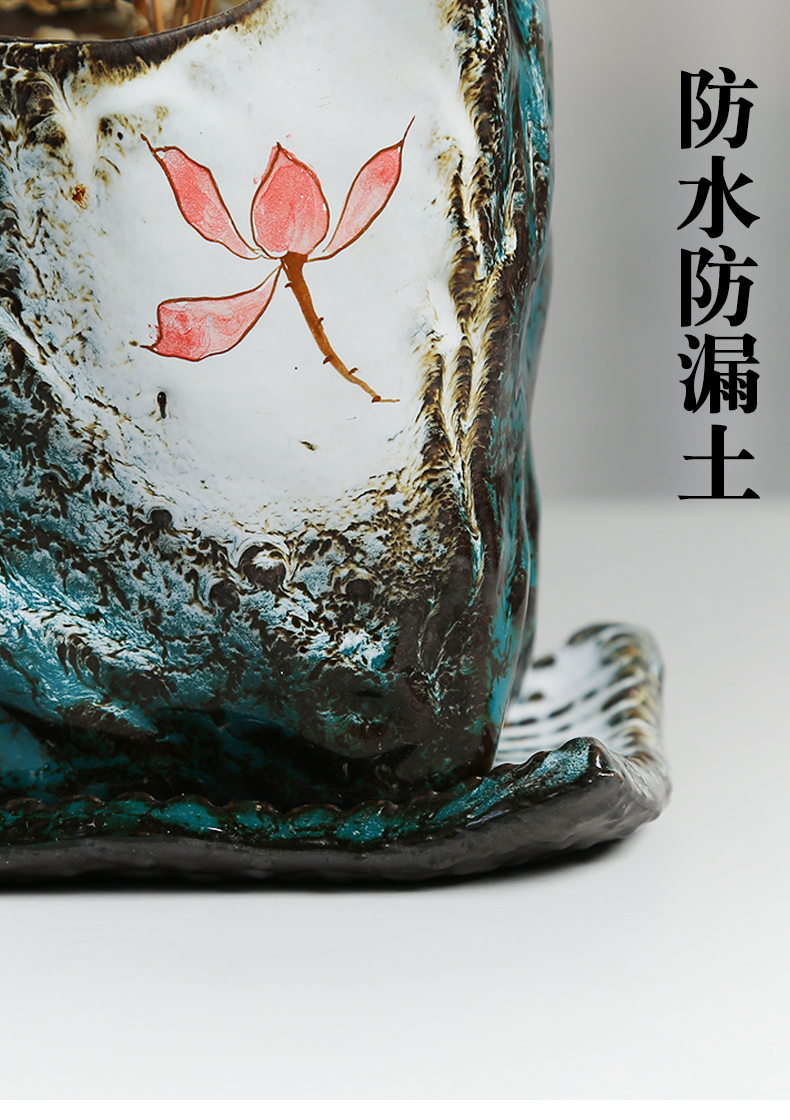 Ceramic square tap the creative move of bottom plate of the base size tray was elder brother up pot special product water pans