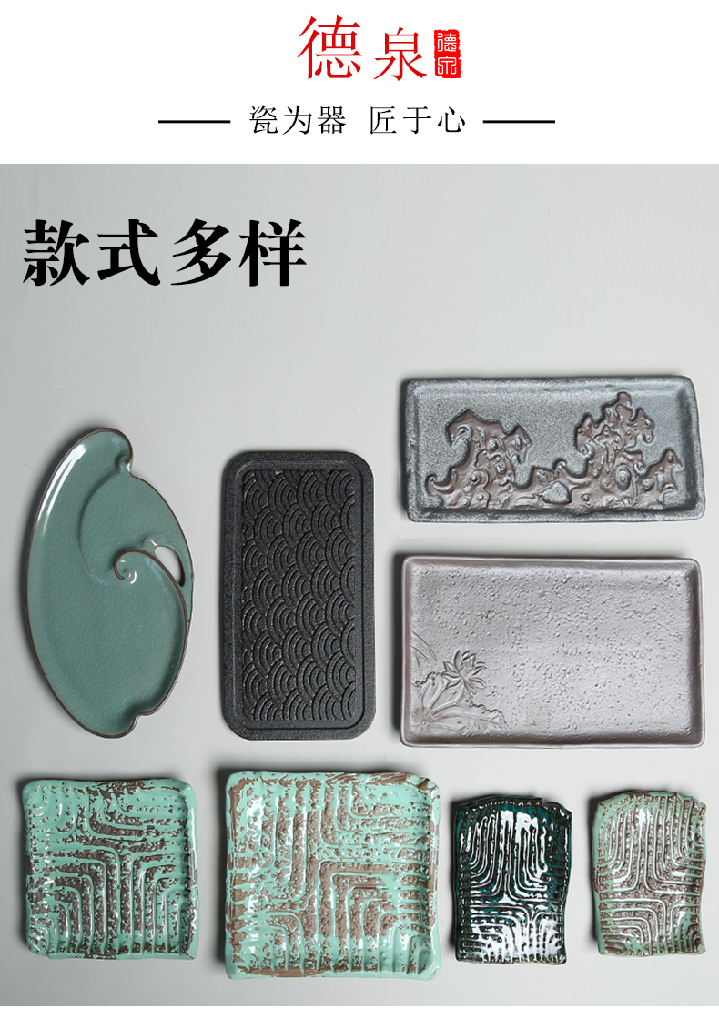 Ceramic square tap the creative move of bottom plate of the base size tray was elder brother up pot special product water pans