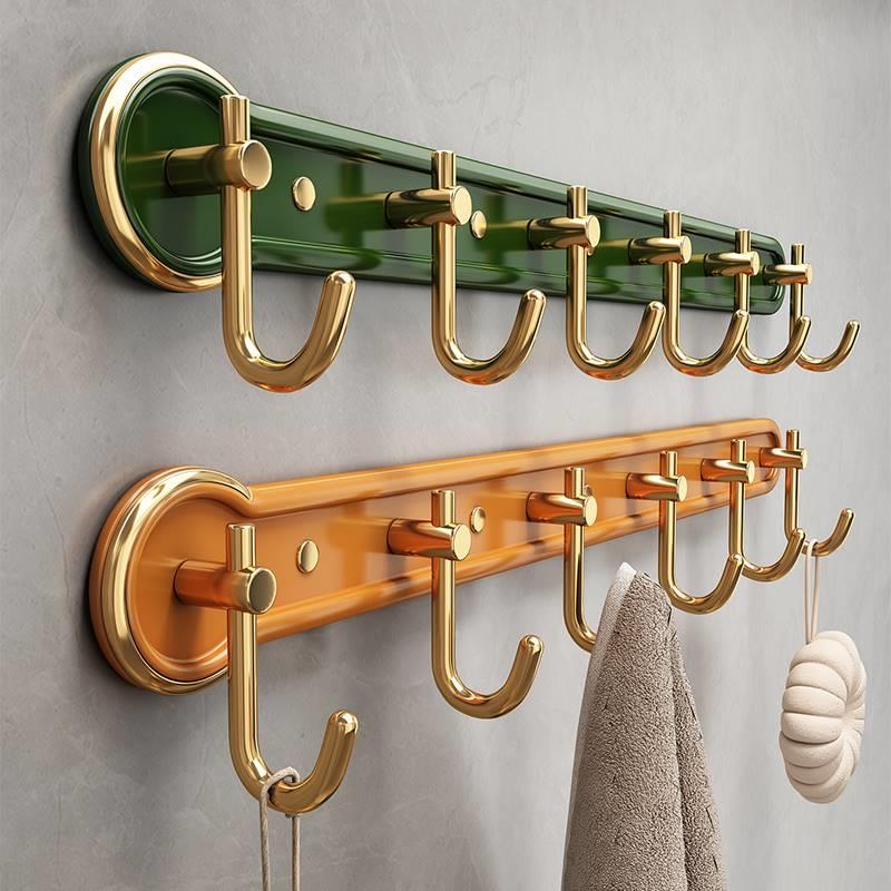 Light lavish hook After powerful viscose hanging free of punch hygiene YYC inter-bath wall-mounted adhesive hook wall room door rack clothes-Taobao