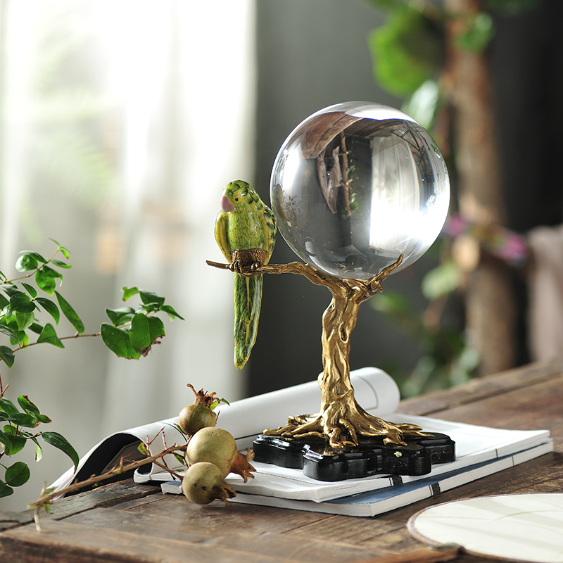 American TV cabinet crystal ball ornaments home accessories creative ceramic crafts living room ornaments housewarming gifts