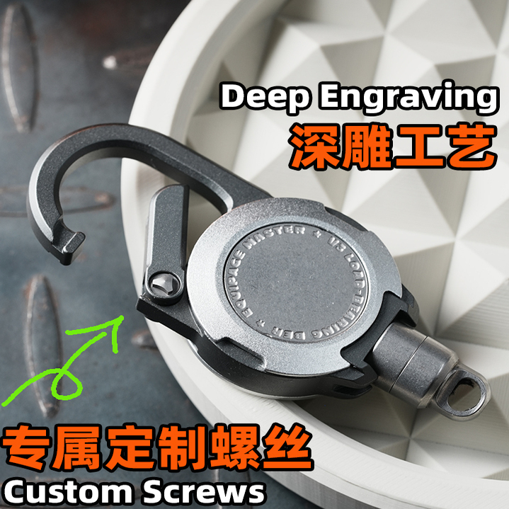 New Magnetic Metal Retractable Buckle Multi-Functional Hook Outdoor Camping Carabiner Keychain Compact Anti-Lost Fishing