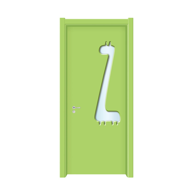 Paint-Free Door Complete Set Indoor Bedroom Door Solid Wood Interior Door Set Bedroom Door Hotel Kindergarten White Cartoon Lacquered Door