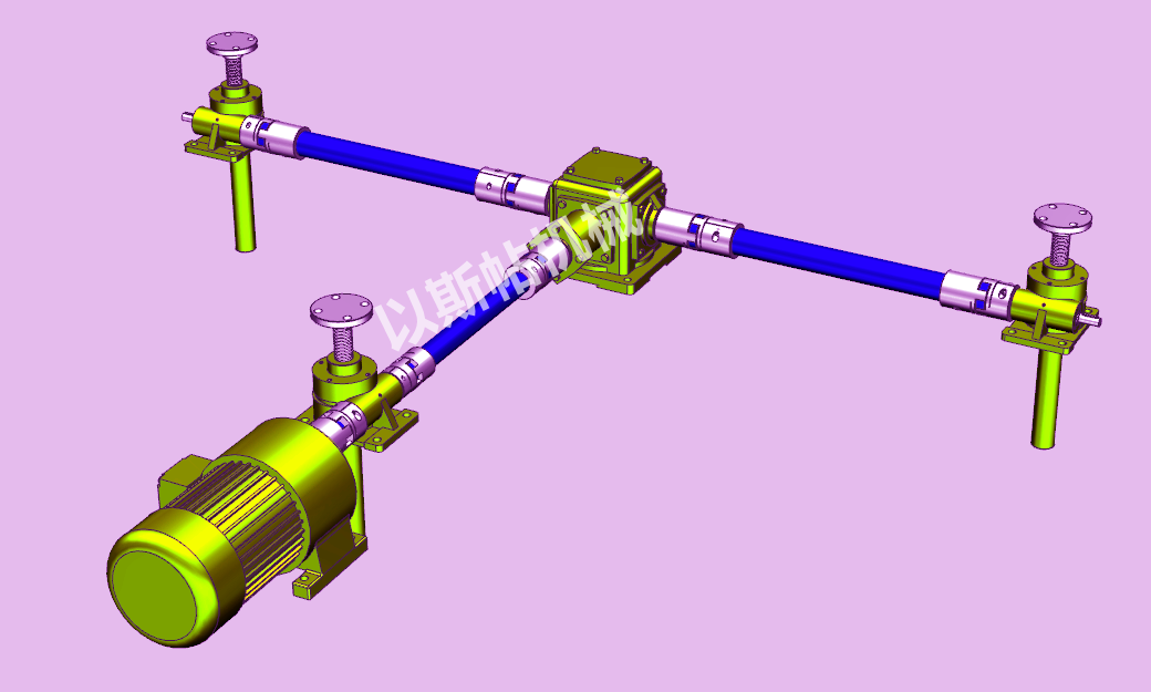 SWL Wire Rod Lift Platform Vertical Hand Crank Small Screw Rod 2 Linkage Reducer Turbine Turbine-Rod Tool