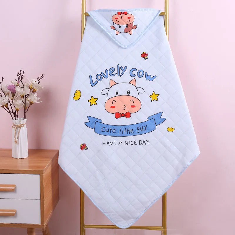 Newborn wrapping ox year baby hug quilt spring, summer and autumn pure cotton quilt newborn swaddle wrap baby supplies