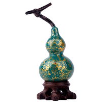 Wenwan gourd lacquer play piece natural hand-twisted small gourd eight treasures pure handmade lacquer art collection ornaments lacquerware