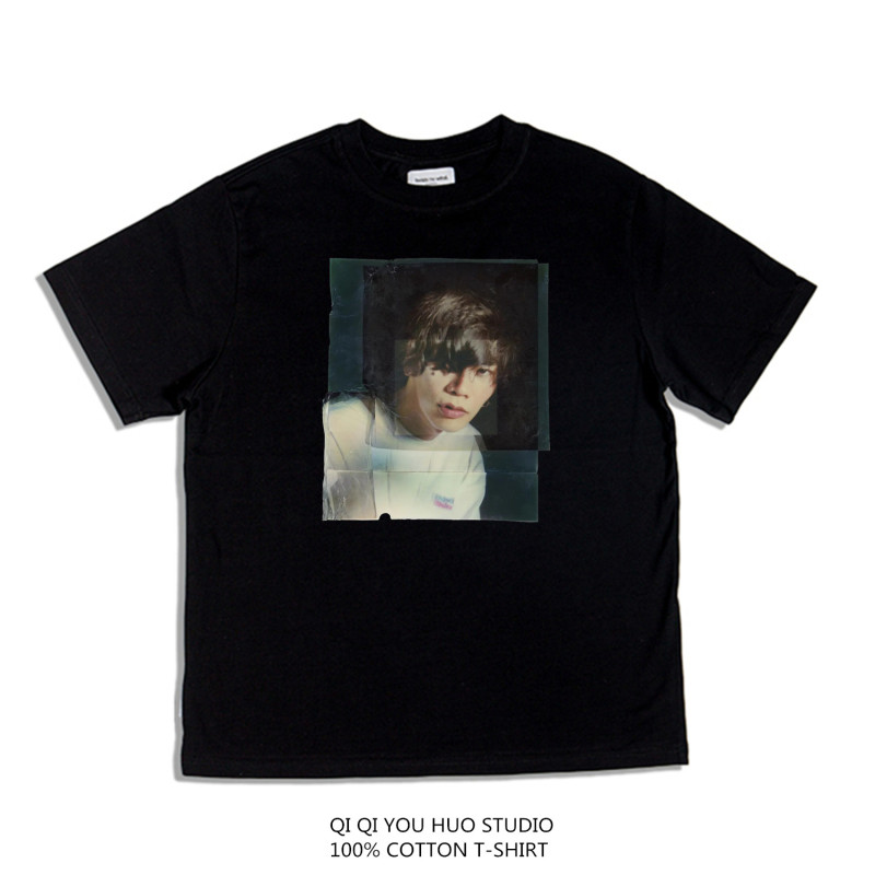 Digital Direct-Printed Singer Kenshi Yonezu (Kizumaki Kenshi) Printed Pure Cotton Loose T-Shirt Short Sleeve Heavyweight