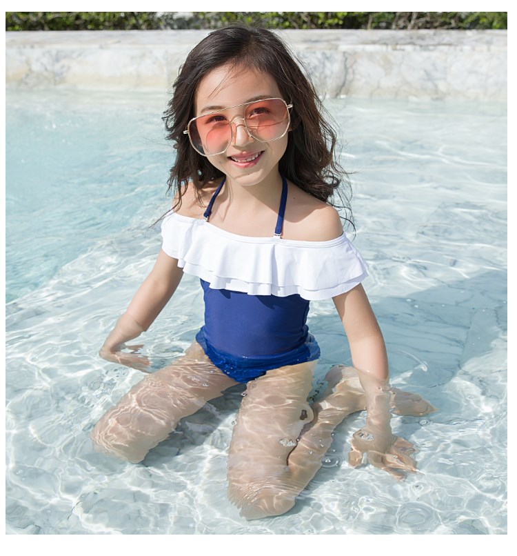 Áo tắm cho trẻ em gái Cô gái Công chúa Xiêm Mùa xuân Hàn Quốc Váy Hàn Quốc Váy dễ thương Big Boy Bikini - Bộ đồ bơi của Kid quần bơi trẻ em