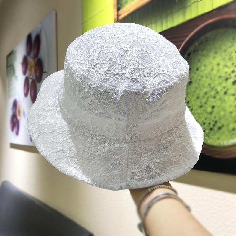 Summer New Lace Fisherman Hat Fan Han Edition Shade Hat Shopping Comfort Bottle Hat