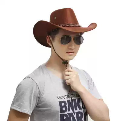 Sun Visor strip cowboy hat sun visor youth double-sided trend retro casual fashion men's straw cotton and linen new style