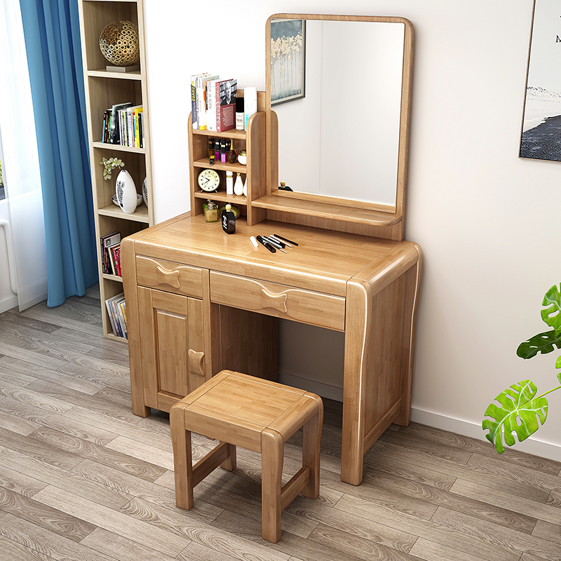 Chinese style solid wood dressing table bedroom small apartment simple makeup table simple multifunctional makeup table furniture