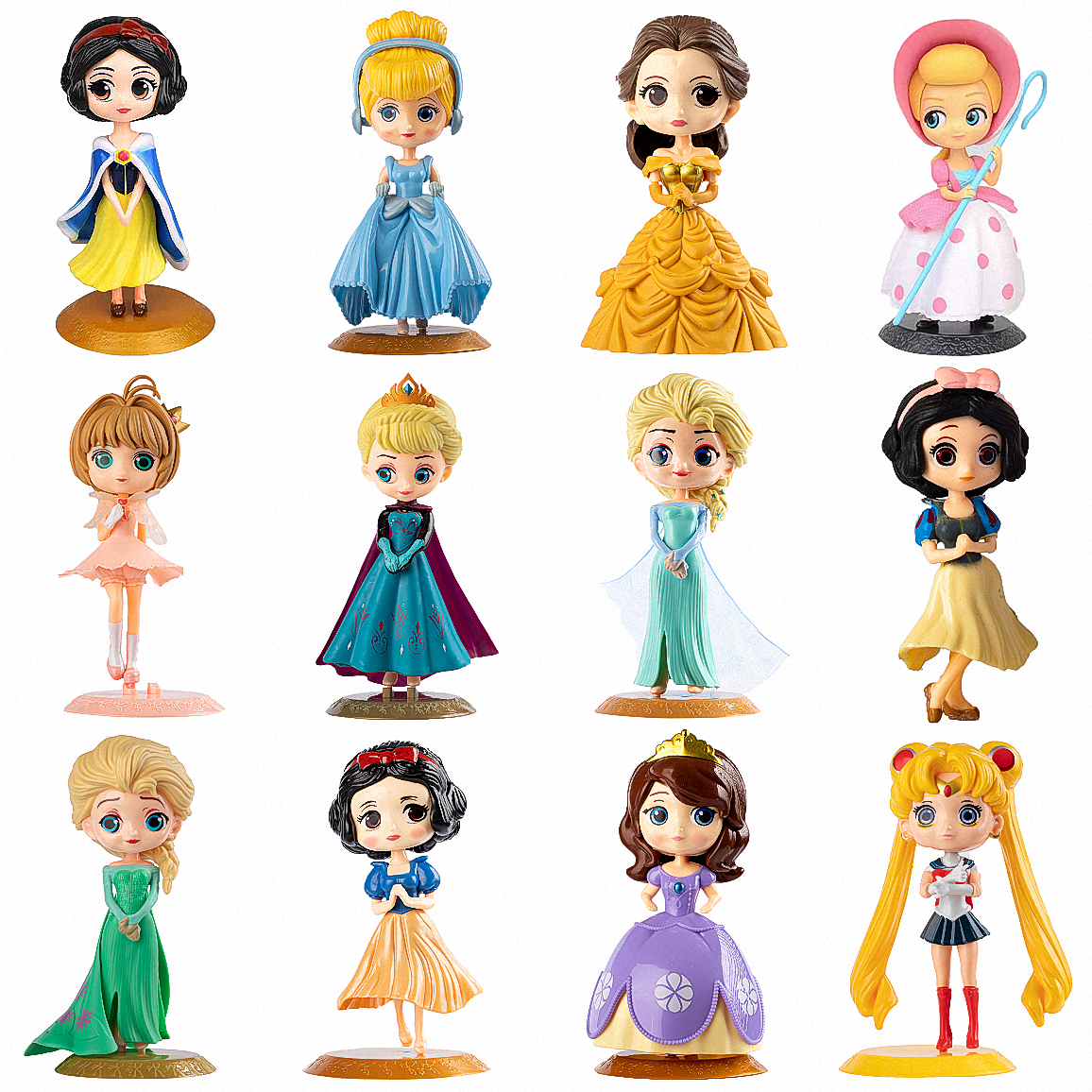 Girl Princess Aisha Cake Decoration for Mermaid Child Baking Cake Snow White Dessert Plugin