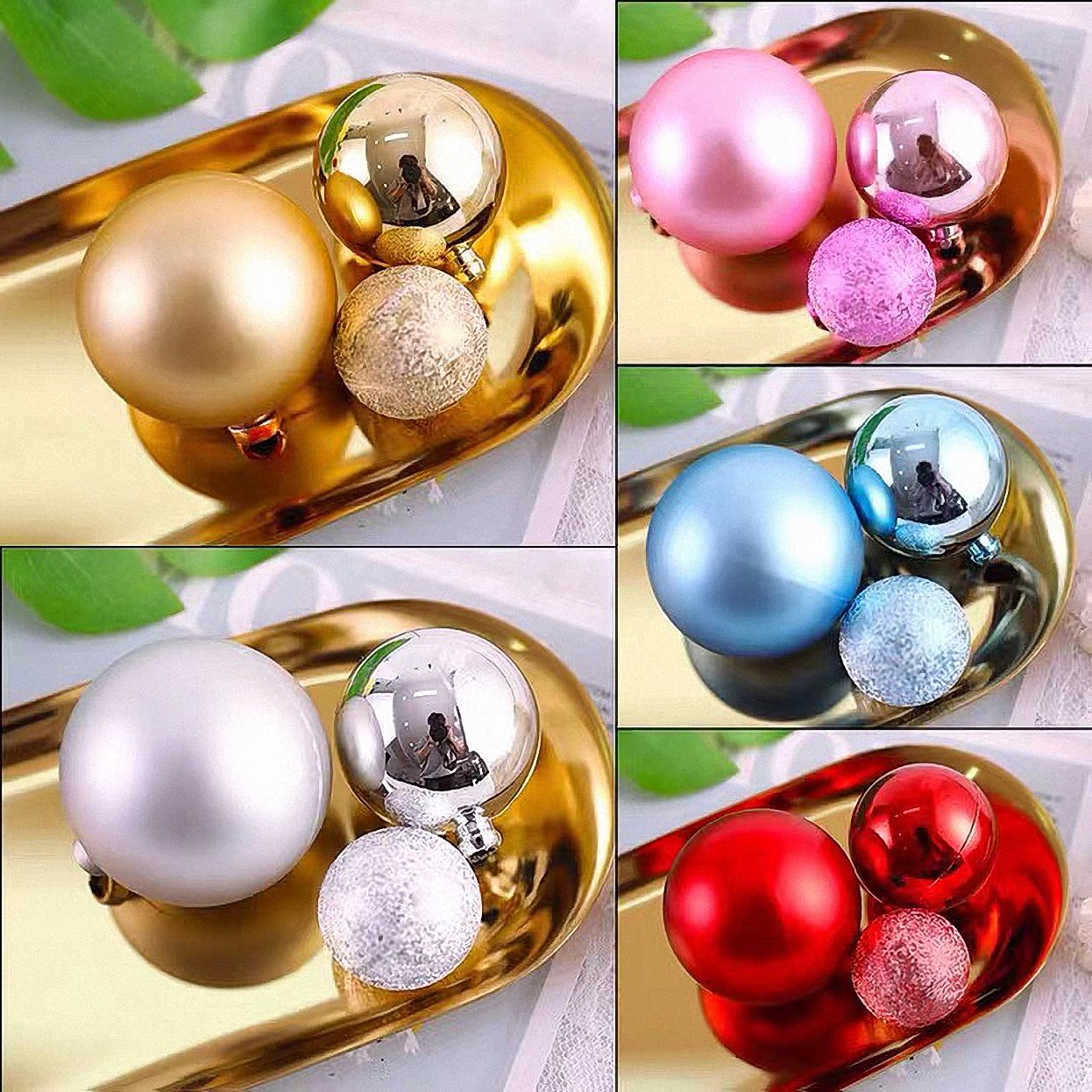 50 frosted balls golden balls silver balls cake decoration swinging accessories net red gold and silver ball transparent ball birthday sweet table plugin