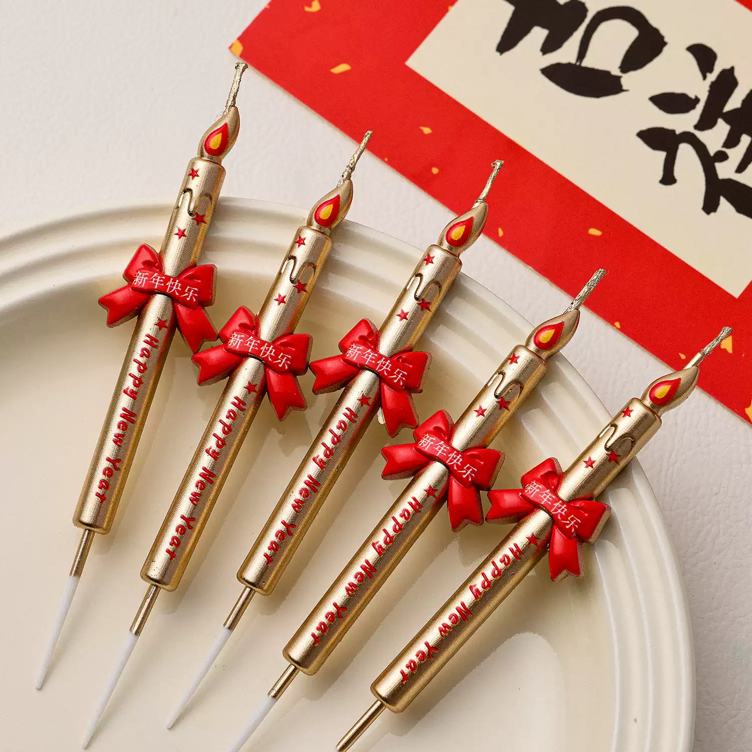 美元美金紙片符號$插牌金色暴富蛋糕裝飾插件雙層黑金錢標識插籤