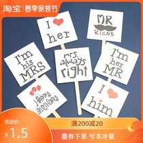 Happy Birthday Cake Decoration Inserted square English Valentines Day White Fathers Day Baking Dress plug-in Flag