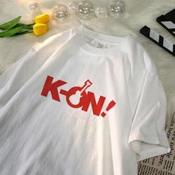 K-On! Akiyama Mio and Hirano Yui Anime Merchandise Japanese Style Short-Sleeve T-Shirt for Men and Women